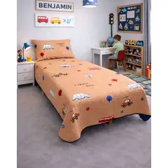 GENERICO - COLCHA INFANTIL NIÑO QUILT PLAZA Y MEDIA