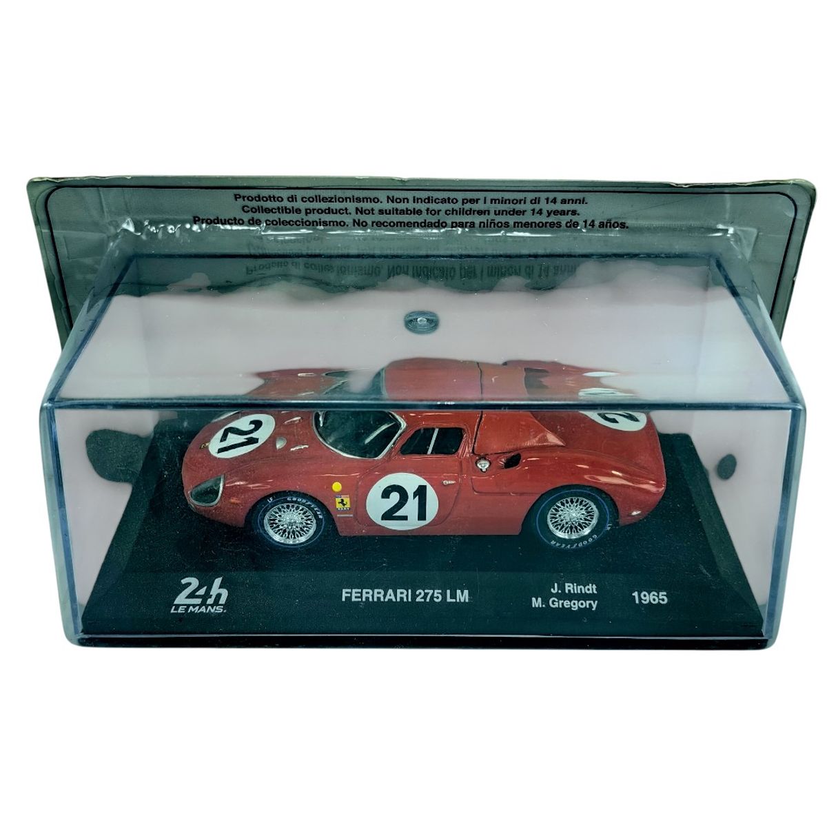 FORMULA 1 - Auto LeMans Ferrari 275 LM #21 Masten Gregory/ Jochen Rindt 1965 Caja Acrílica Altaya 1:43