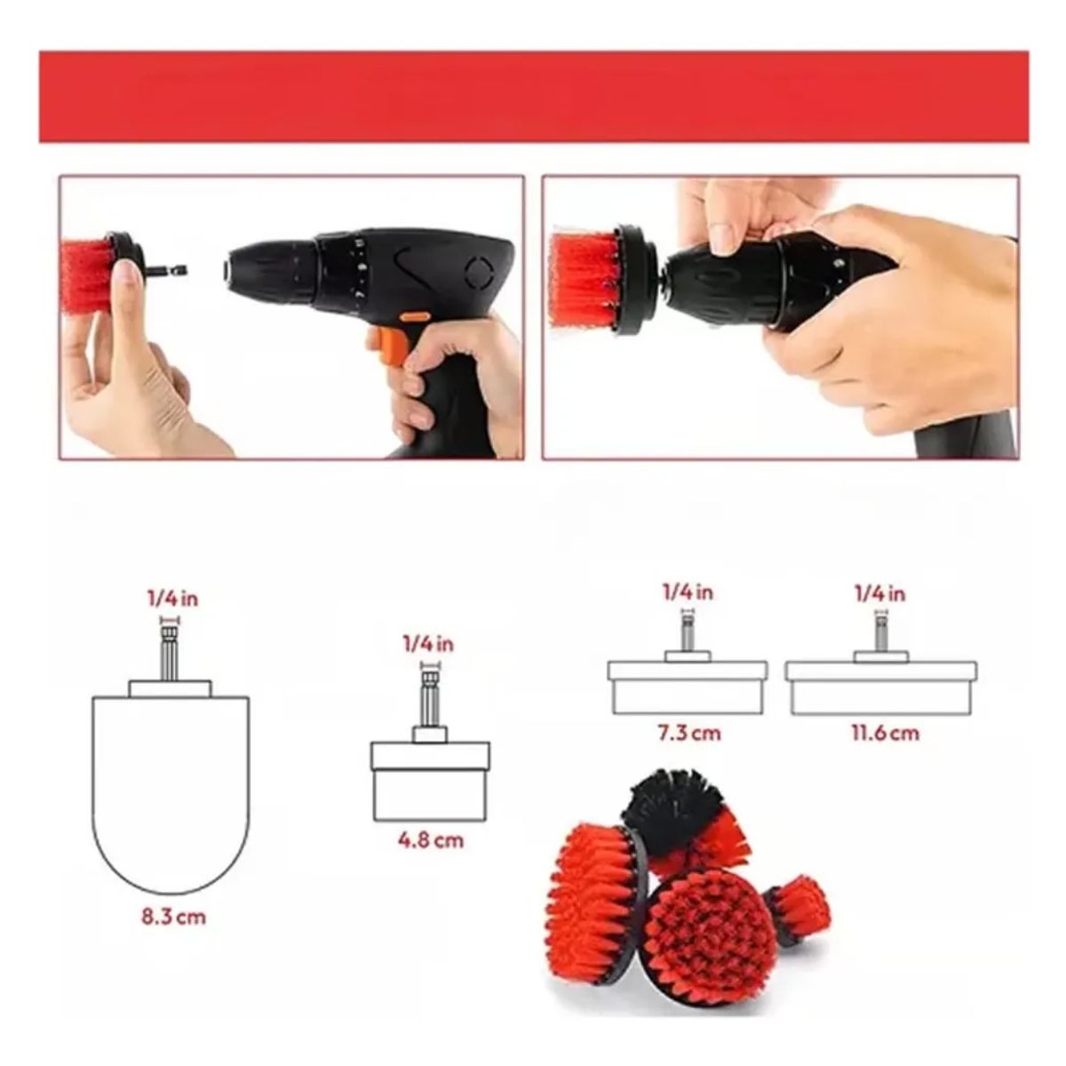 GENERICO - Kit Limpieza Para Autos Exterior 18 Piezas Brochas Cepillos