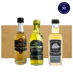 BBVINOS - Mix Miniatura Ron Botran Reserva Whisky Clontarf Classic Blend & Whisky Cutty Black Blended