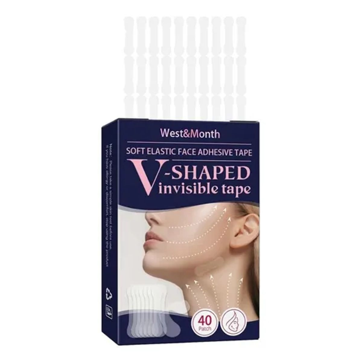 GENERICO - Set 40 Piezas Parches V Invisibles Estiramiento Facial