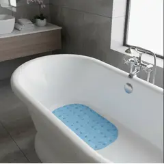 GENERICO - Alfombra antideslizante para baño 65x35 cm con ventosas