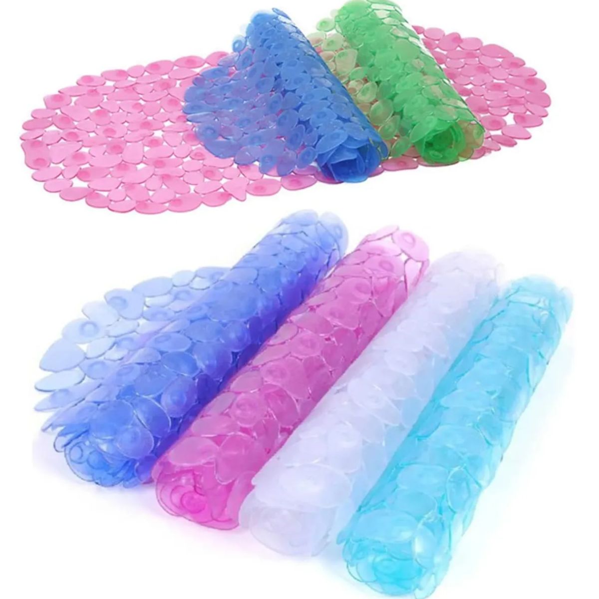 GENERICO - Alfombra antideslizante para baño 65x35 cm con ventosas