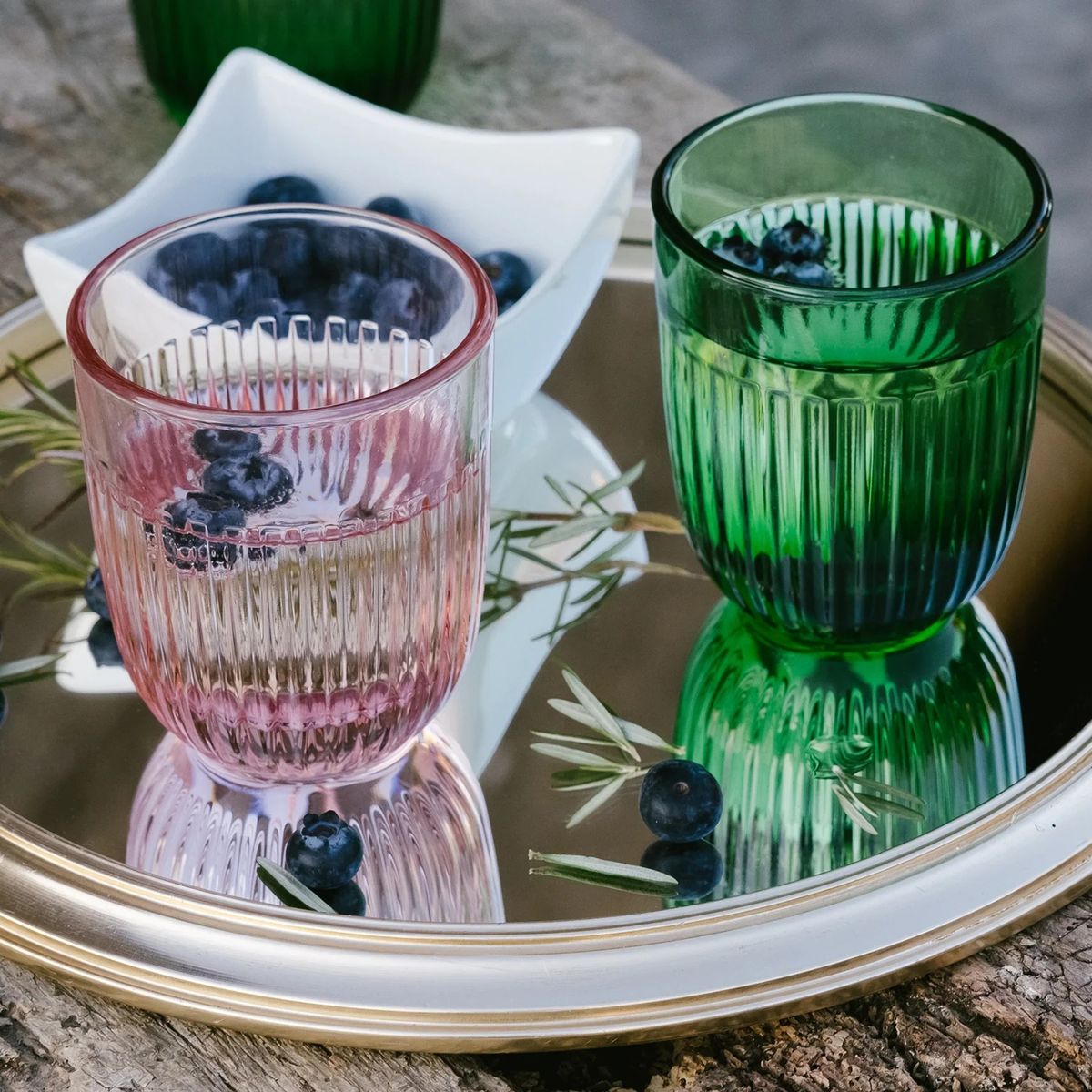 LA ROCHERE - SET 6 VASOS BAJOS  OUESSANT MENTA