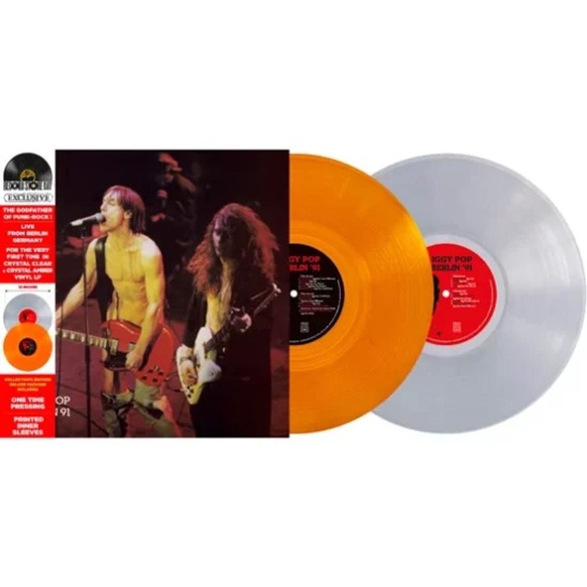 GENERICO - Iggy Pop - Berlin 91 (RSD); Vinilo Doble (Crystal Clear y Crystal Amber)