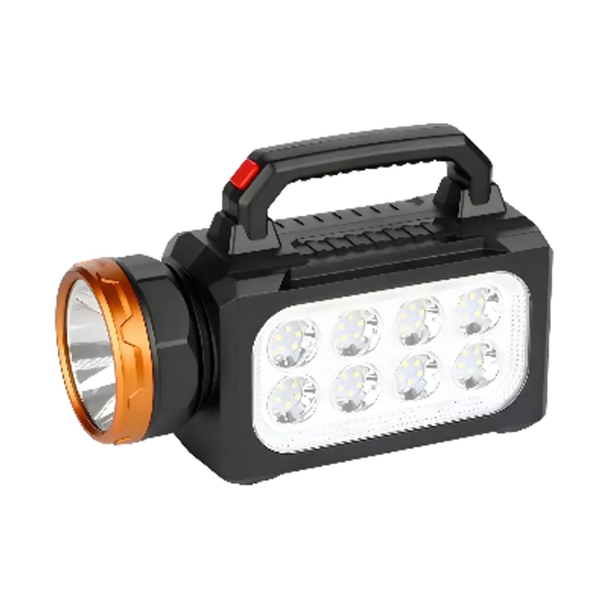GENERICO - Linterna Camping De Mano Recargable Solar Alta Potencia Linterna Negro Luz Blanco