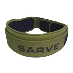 IMPOPLANET - CINTURON DE LEVANTAMIENTO SARVE VERDE MILITAR CON VELCRO TALLA S