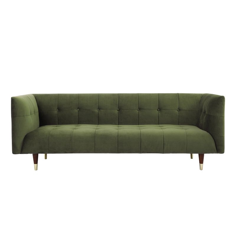 EPICADECO - Sofá Ponti 3 Cuerpos Velvet Verde