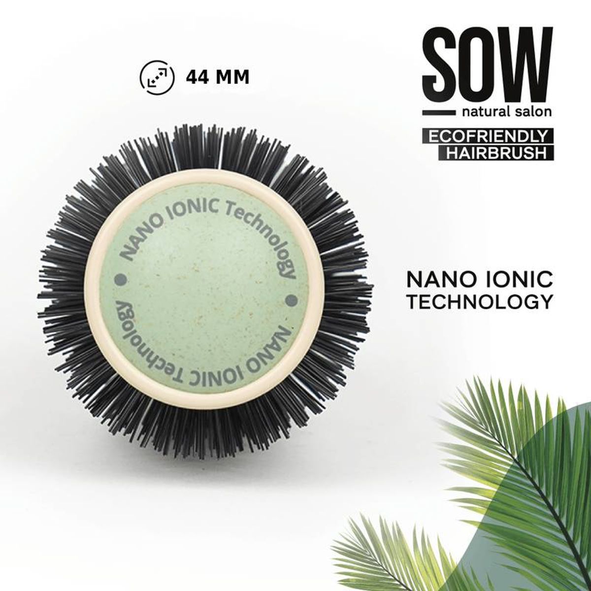 WELLA - Sow Cepillo Orgánico Estandar Verde Nano Ionic Technology 44mm