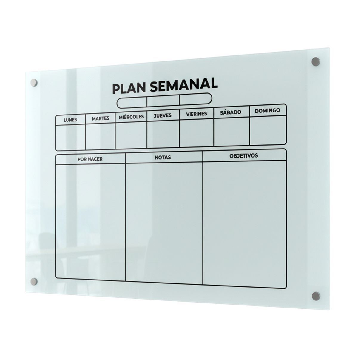DELL ORTO - Planner de cristal 6mm 80x100 cm fosco empavonado