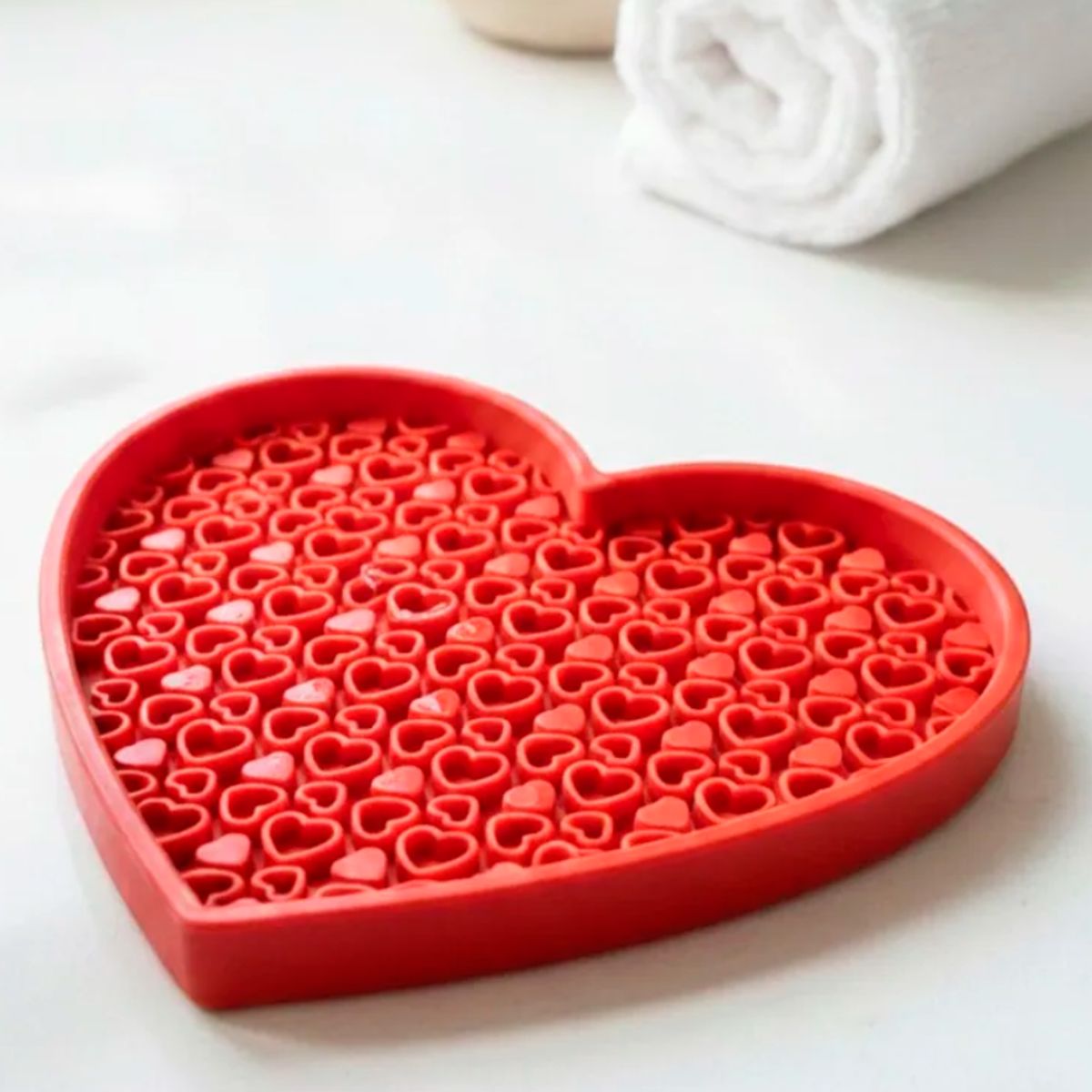 GENERICO - Limpiador de Brochas de Maquillaje - Diseño Corazón