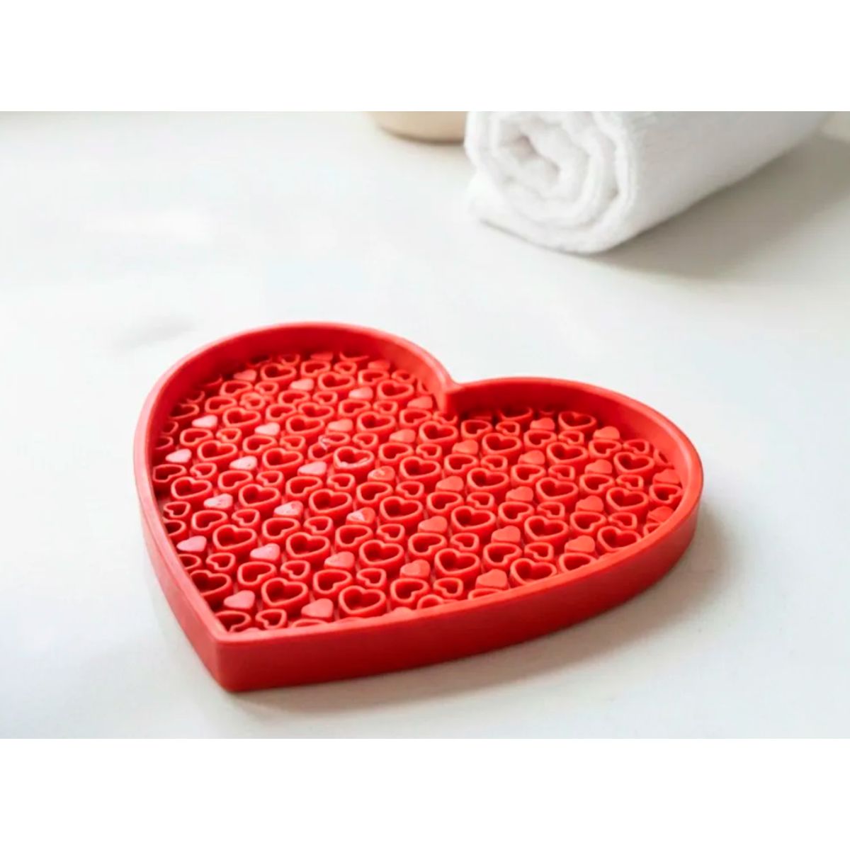 GENERICO - Limpiador de Brochas de Maquillaje - Diseño Corazón