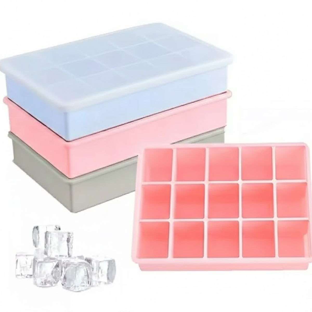 GENERICO - Pack X4 Cubetas De Hielo Cubetera Hielo Moldes Ctapa