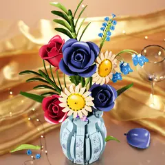 GENERICO - BloomBlock Flor Macetero Celeste