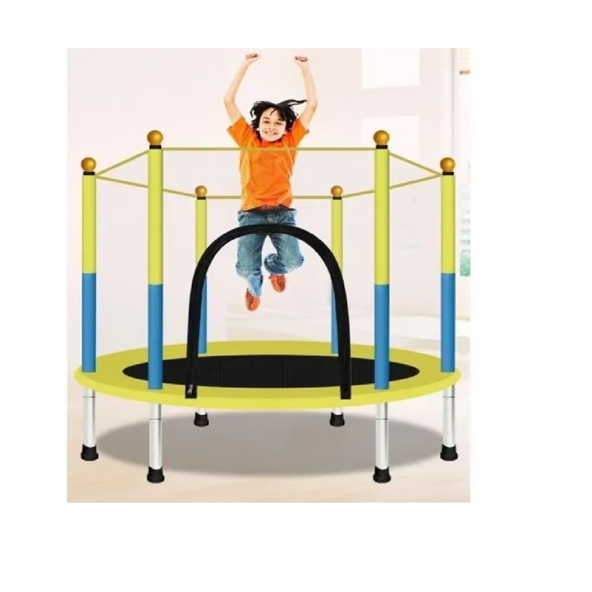 TODOK - Mini Cama Trampolín Elástica Pequeña para Niños Azul