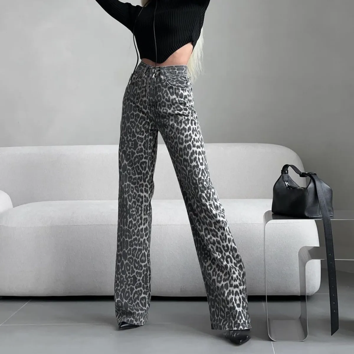 VELVET - Pantalon  Rectos de Leopardo