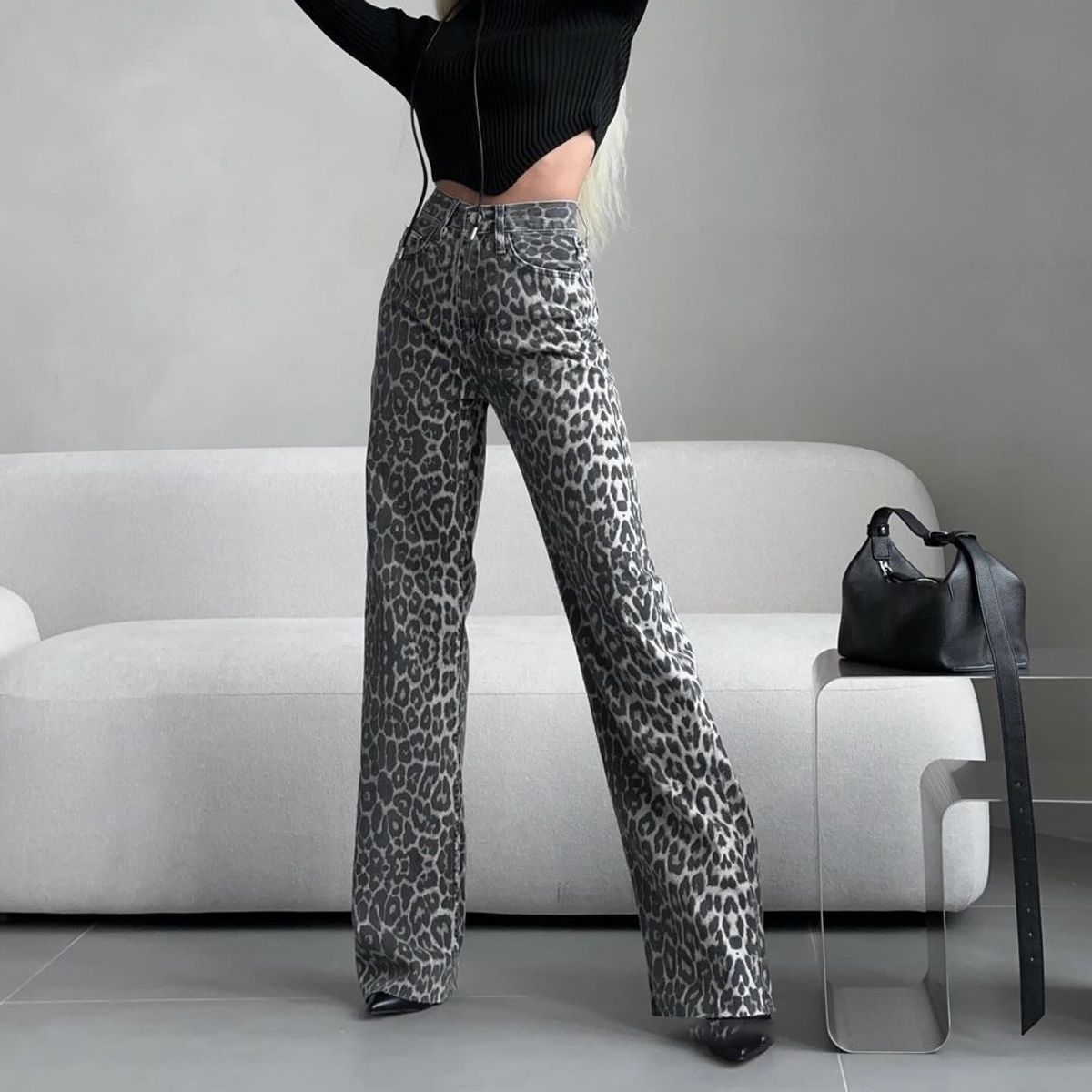 VELVET - Pantalon  Rectos de Leopardo