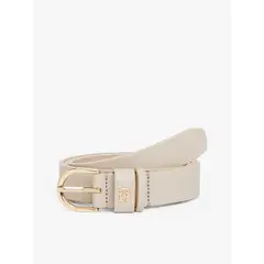 TOMMY HILFIGER - Cinturón Essential Monogram Beige