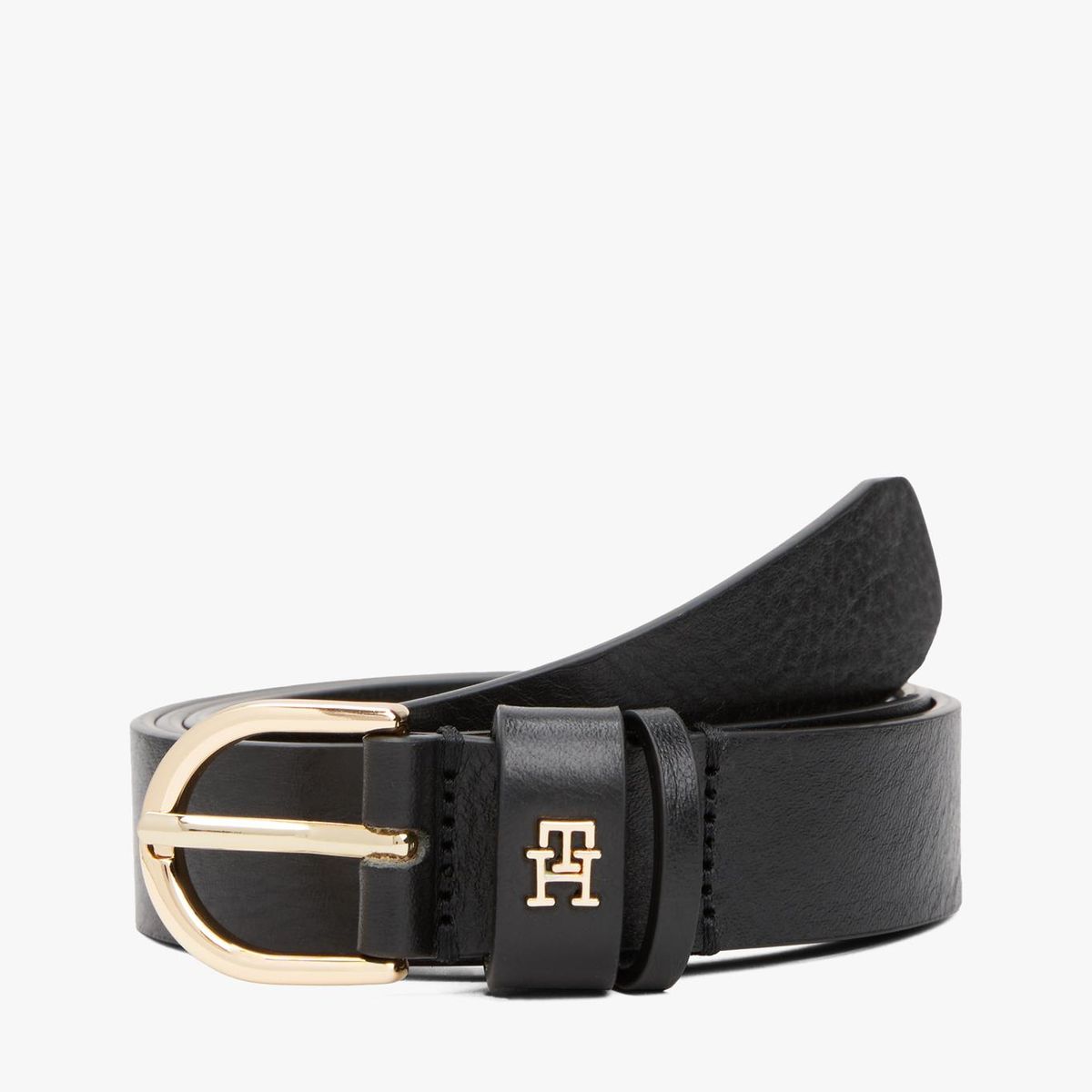 TOMMY HILFIGER - Cinturón Essential Monogram Negro Tommy Hilfiger
