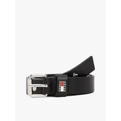 TOMMY HILFIGER - Cinturón Stud De Cuero Negro Tommy Jeans