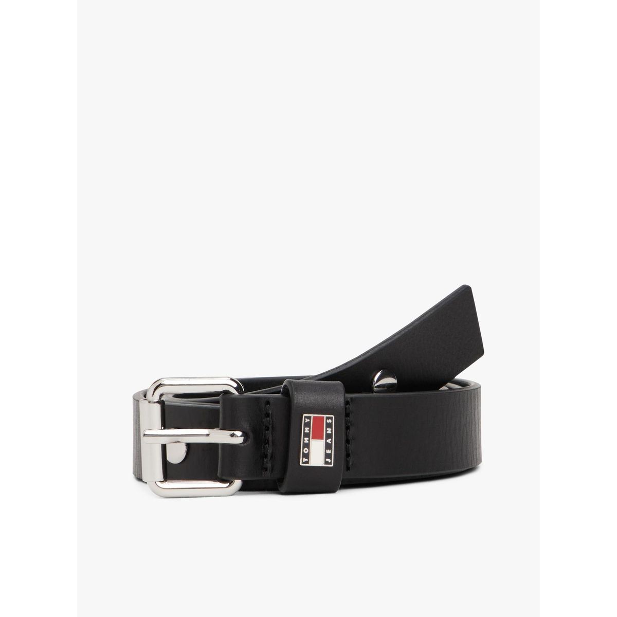 TOMMY HILFIGER - Cinturón Stud De Cuero Negro Tommy Jeans
