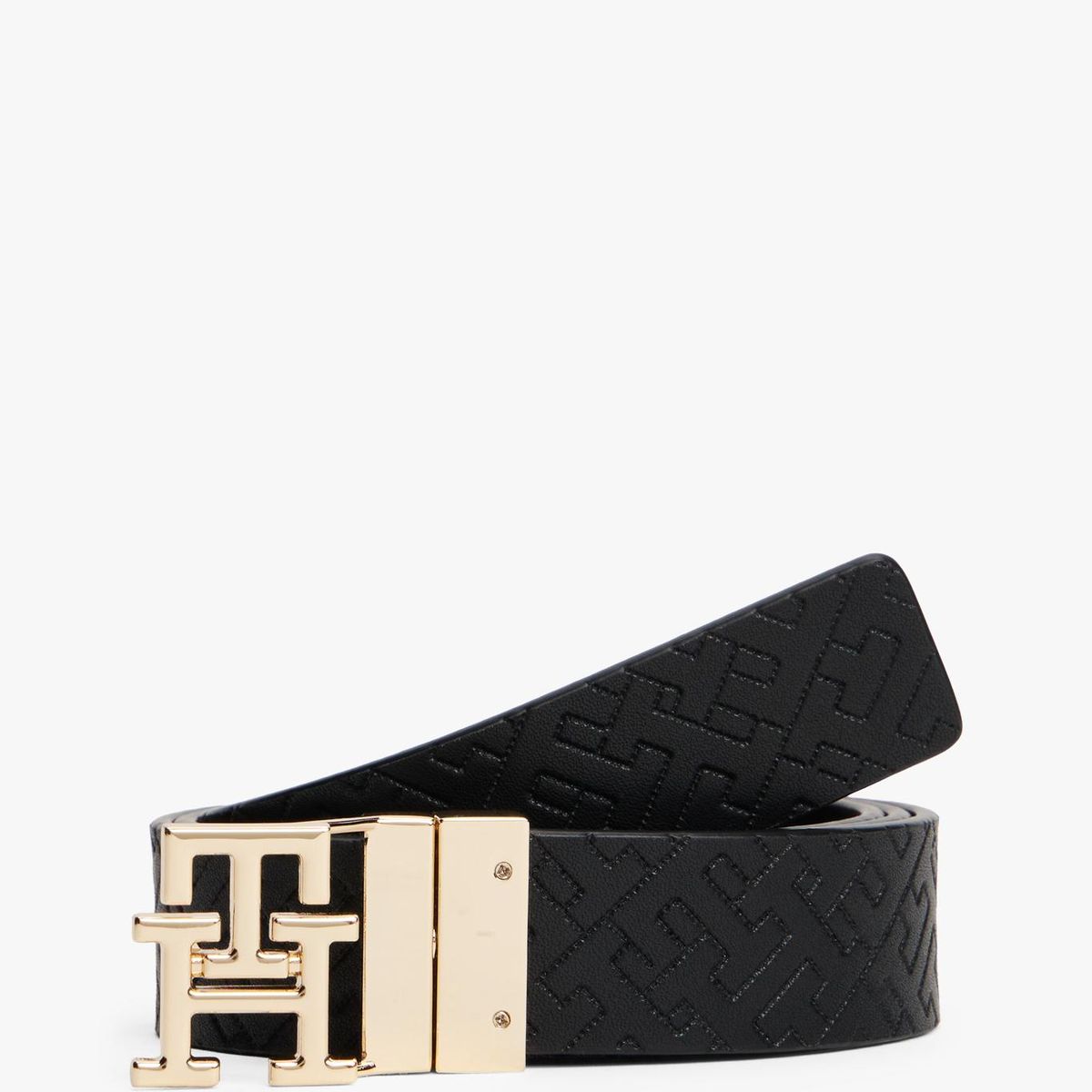 TOMMY HILFIGER - Cinturón Reversible Monogram Negro Tommy Hilfiger