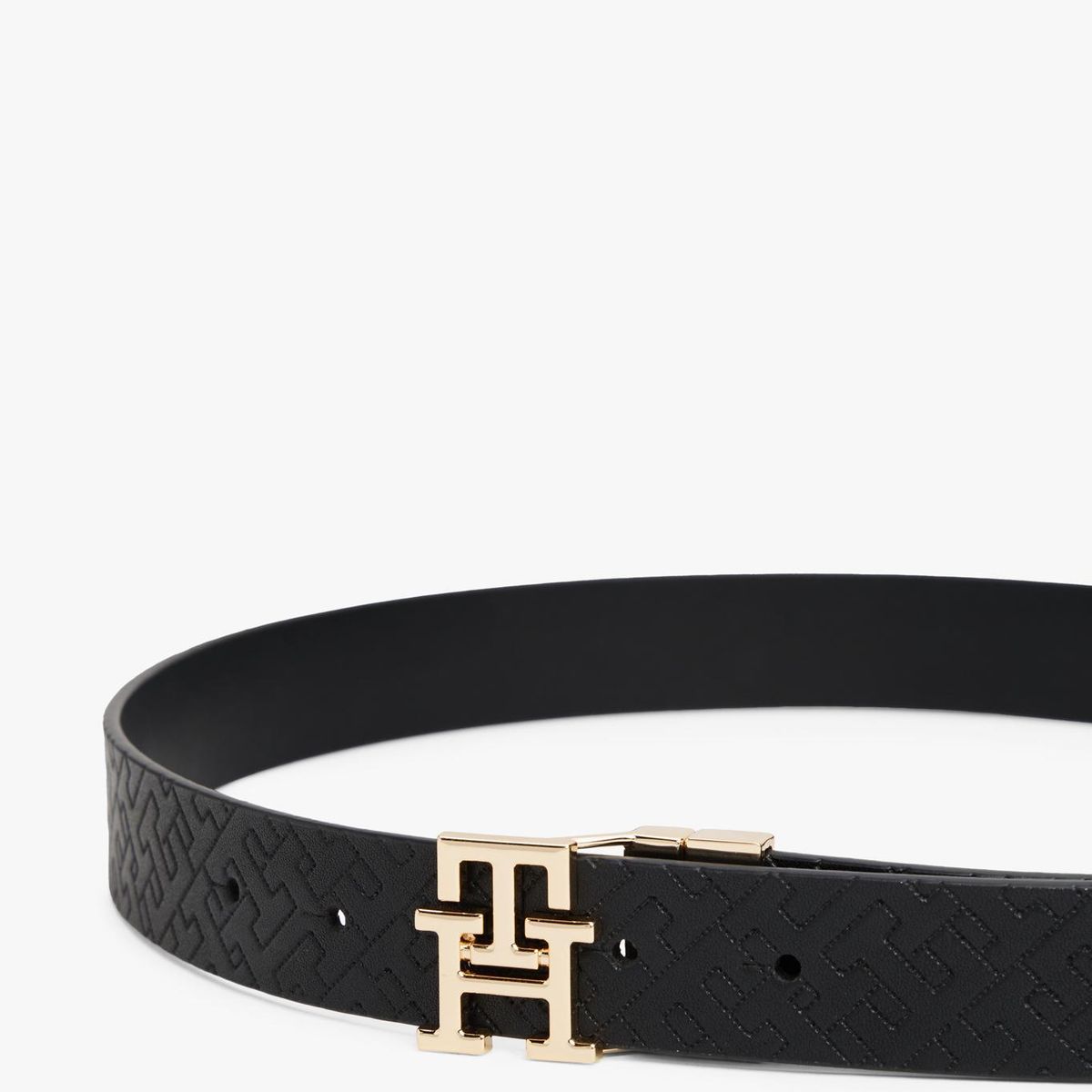 TOMMY HILFIGER - Cinturón Reversible Monogram Negro Tommy Hilfiger