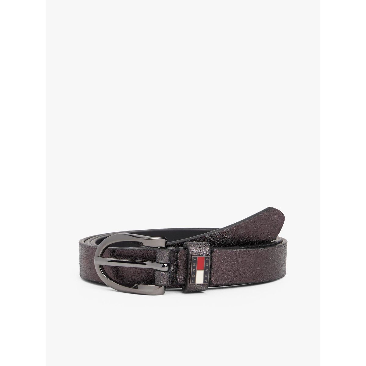 TOMMY HILFIGER - Cinturón Metallic Negro Tommy Jeans