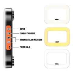 IRM - Luz Anular Foco Led Estabilizador Portátil Para FotografíaFilmación