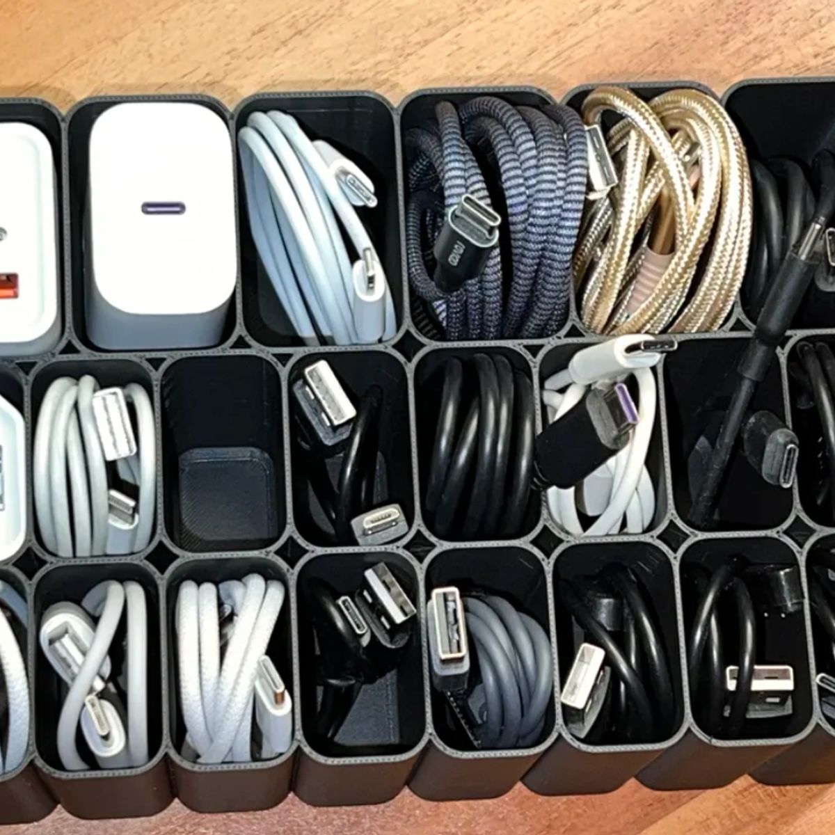 GENERICO - Organizador de escritorio para cables USB