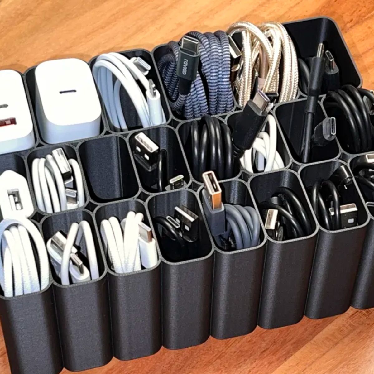GENERICO - Organizador de escritorio para cables USB