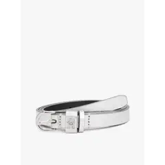 TOMMY HILFIGER - Cinturón Metalizado Monogram Gris