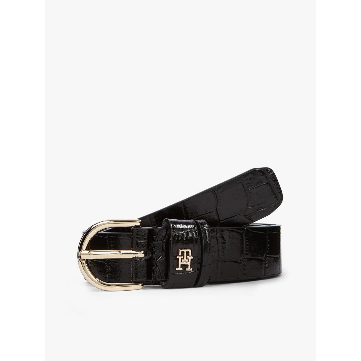 TOMMY HILFIGER - Cinturón Essential De Cuero Negro Tommy Hilfiger
