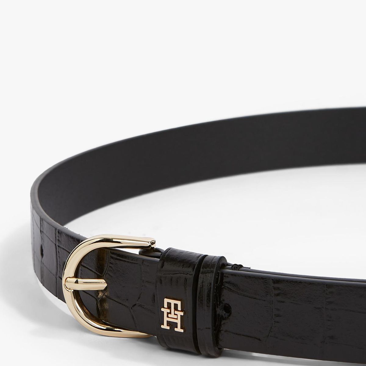 TOMMY HILFIGER - Cinturón Essential De Cuero Negro Tommy Hilfiger