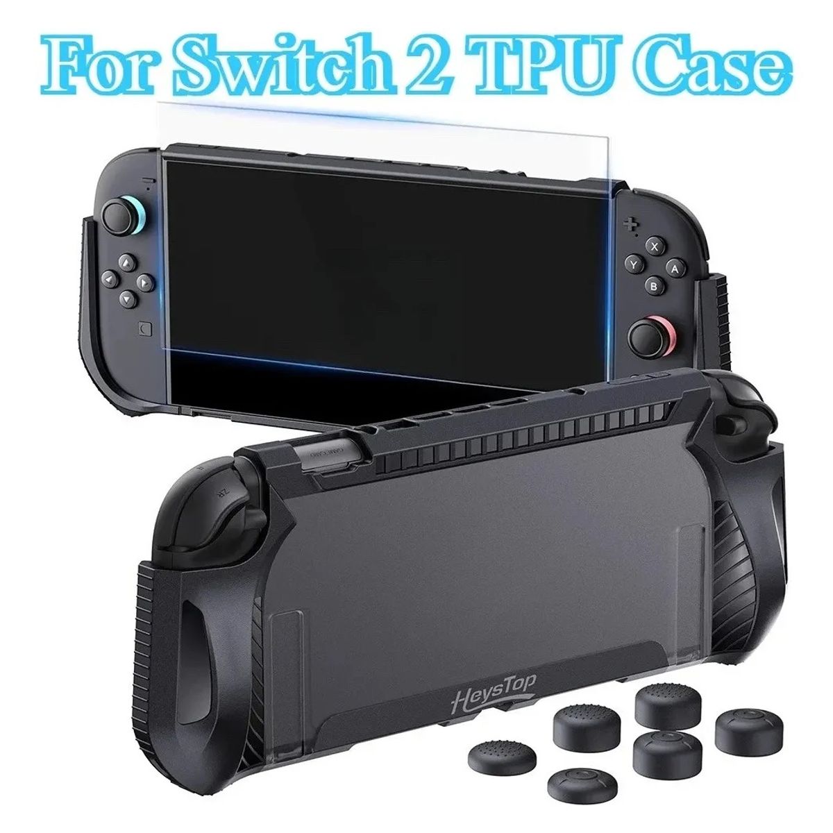 GENERICO - Funda Empuñadura Premium + Mica Vidrio + Grips + Para Nintendo Switch 2