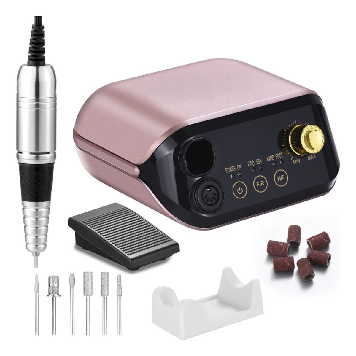 GENERICO - Eléctrico Torno Profesional Manicure35000 Rpm Oro Rosa BELUG