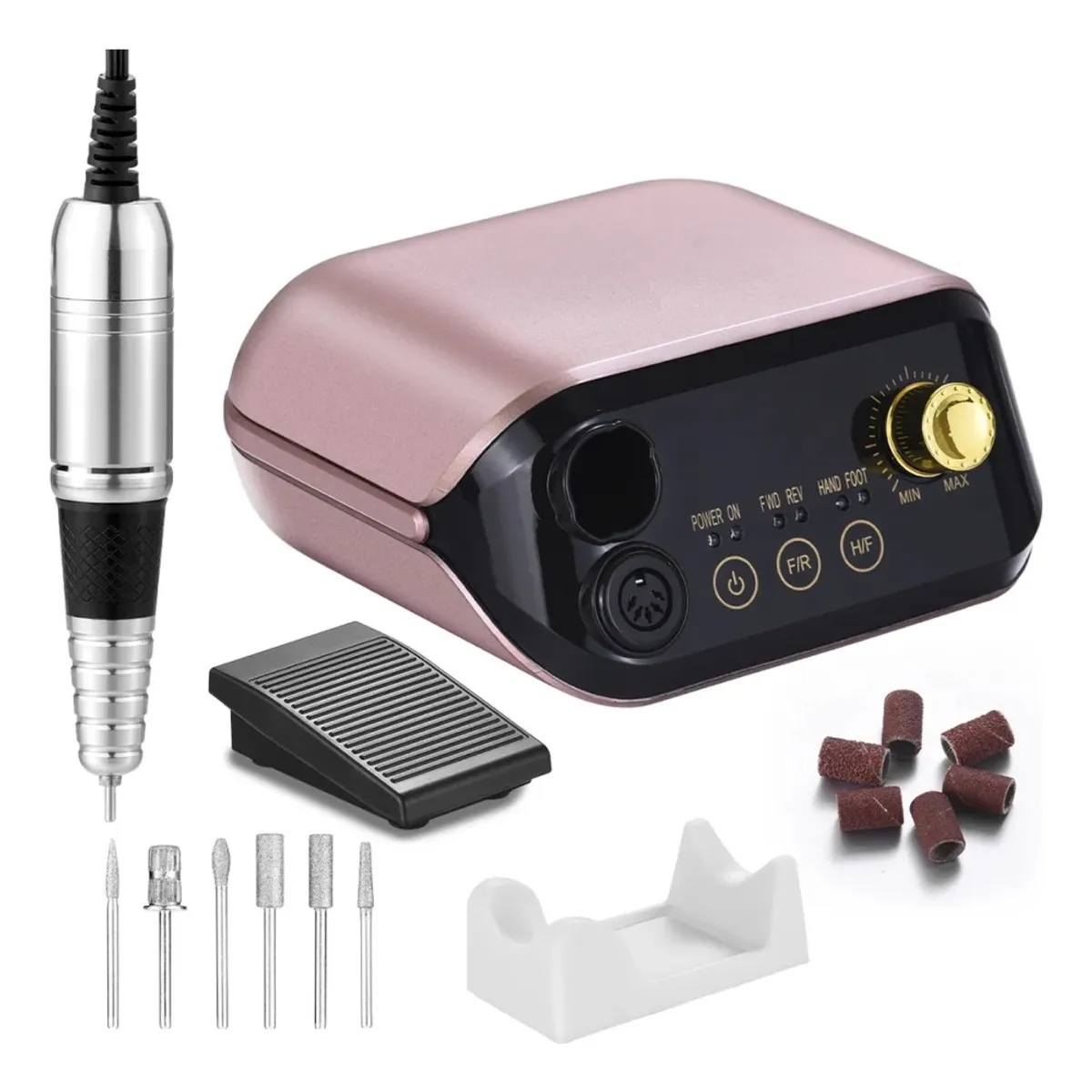 GENERICO - Eléctrico Torno Profesional Manicure35000 Rpm Oro Rosa BELUG