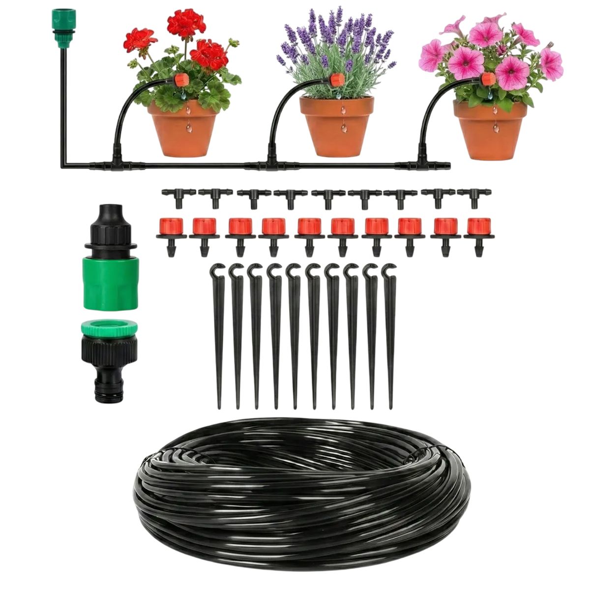 Kit De Riego Sistema Automático Por Goteo 10m, marca GENERICO - Foto Principal