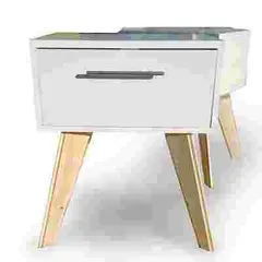 GENERICO - “Nordic Blanco” Cuerpo: Blanco Patas: Madera natural clara Cubierta superior: Gris Tiene 1 cajón amplio, ideal para guardar objetos