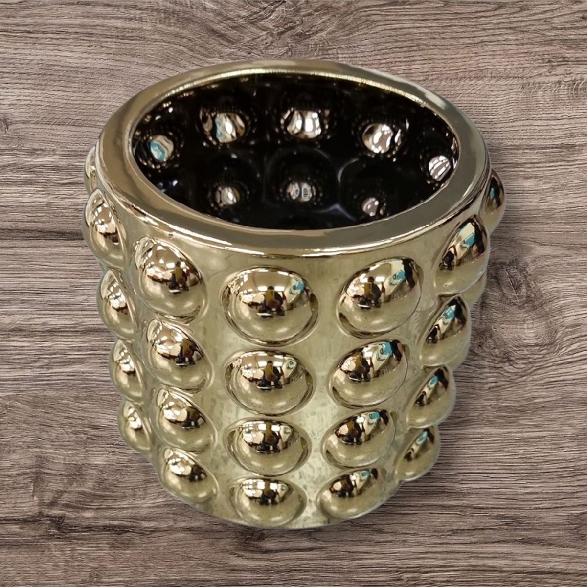 GENERICO - JARRON DE CERAMICA CON BURBUJAS  FLORERO DECORATIVO