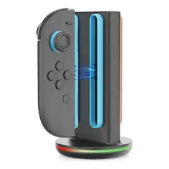 GENERICO - Base Carga Rgb Cuádruple Joy Con 2 - Para Nintendo Switch 2