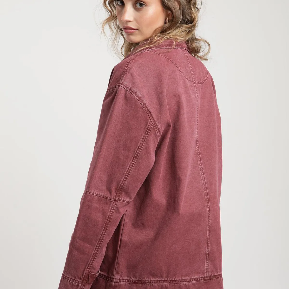 KAYA UNITE - Chaqueta Mujer Sobrecamisa Algodón Canvas