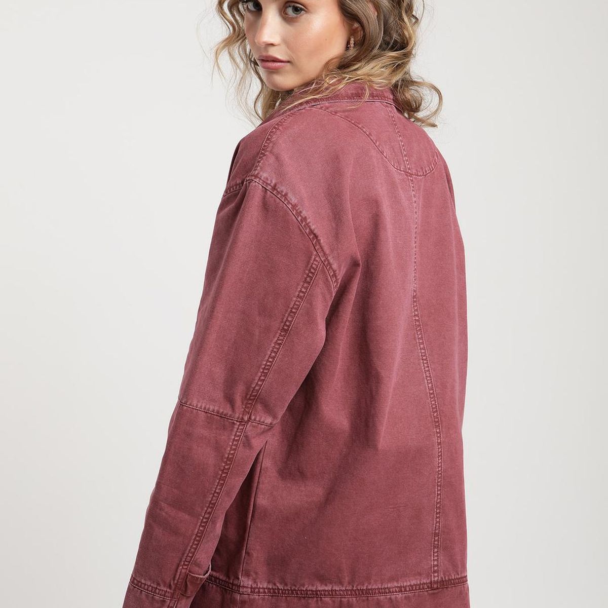 KAYA UNITE - Chaqueta Mujer Sobrecamisa Algodón Canvas