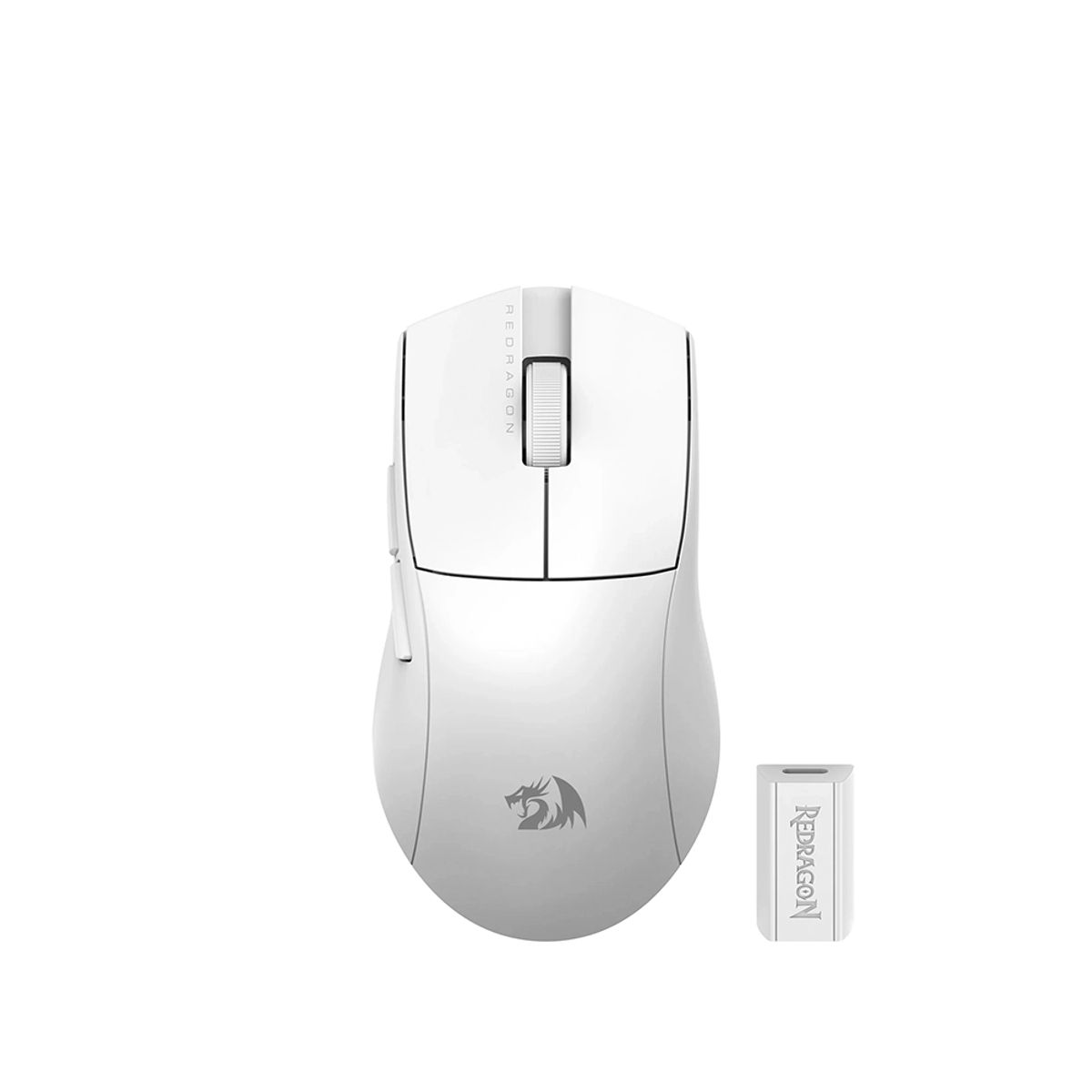REDRAGON - Mouse inalámbrico Redragon King PRO 1K M916, Color Blanco