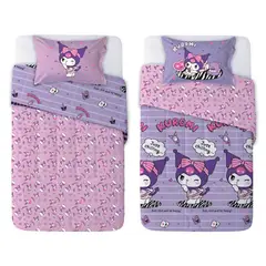 MASHINI - CUBRECAMA PLUMON KUROMI COQUETA 1.5 PLAZA.