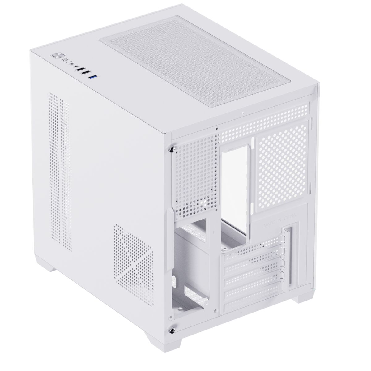 GENERICO - Gabinete HEX GAMING Crystal Cube ARGB mATX Blanco 3 Ventiladores Incluidos