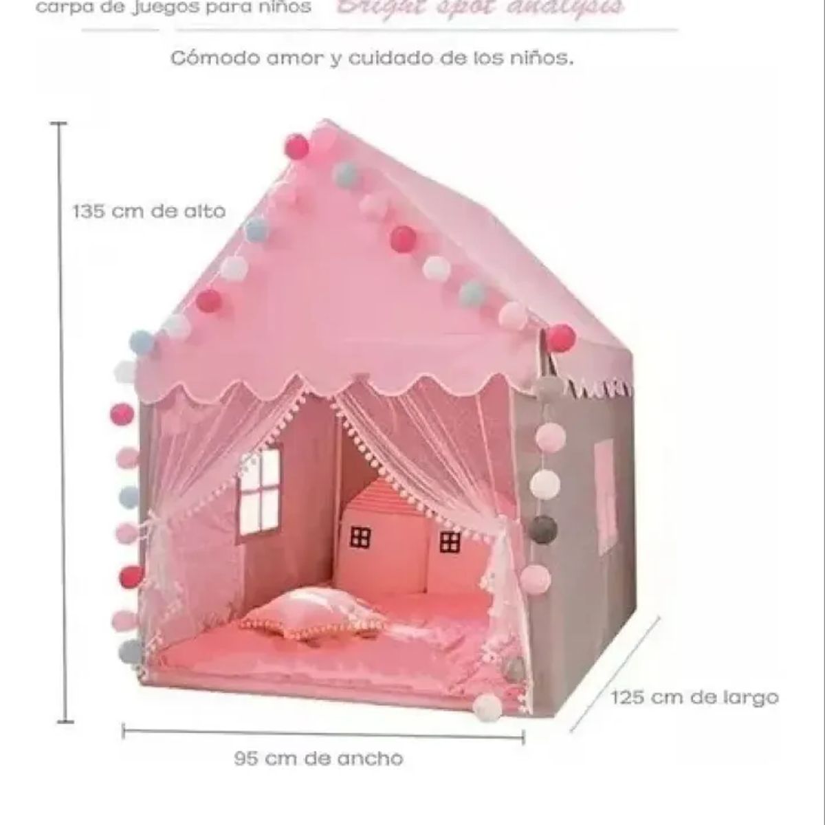 GENERICO - Carpa Casa Para Niñas Niños Carpa Plegable Princesa
