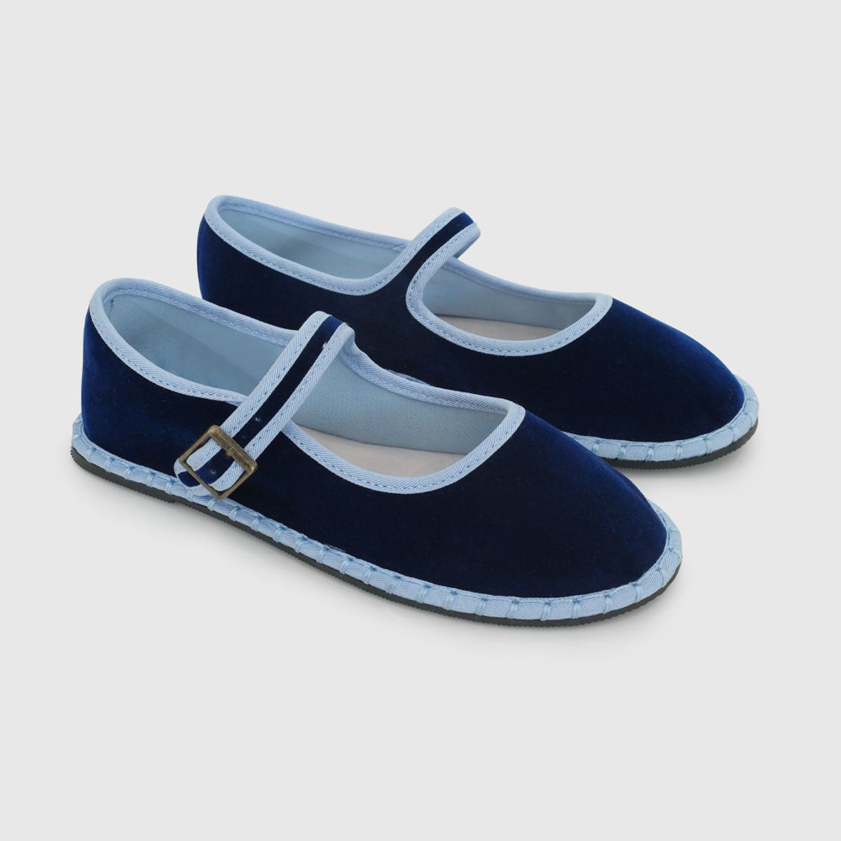 COLLOKY - Ballerina de Niña Azul con Hebilla
