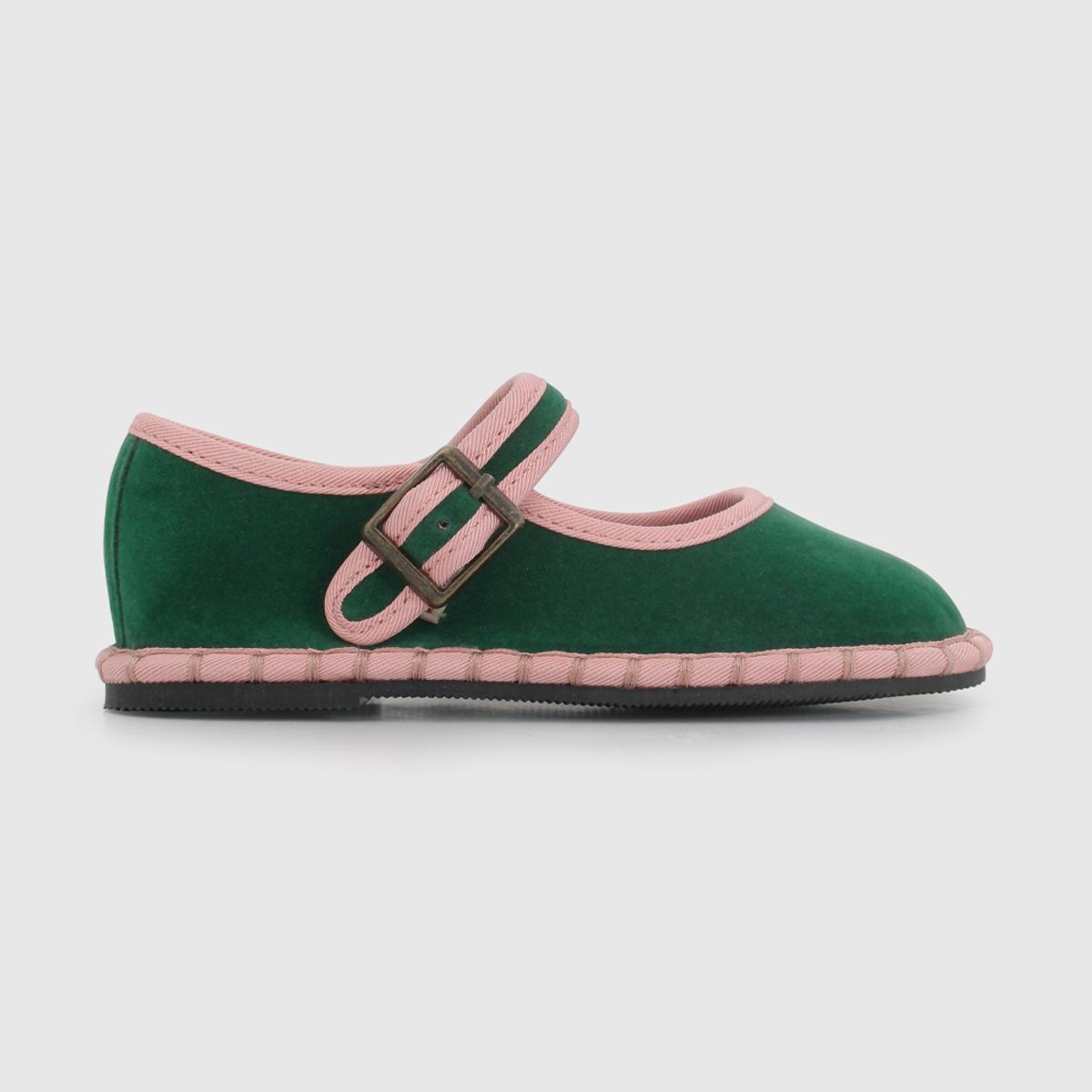 COLLOKY - Ballerina para Niña Verde con Hebilla