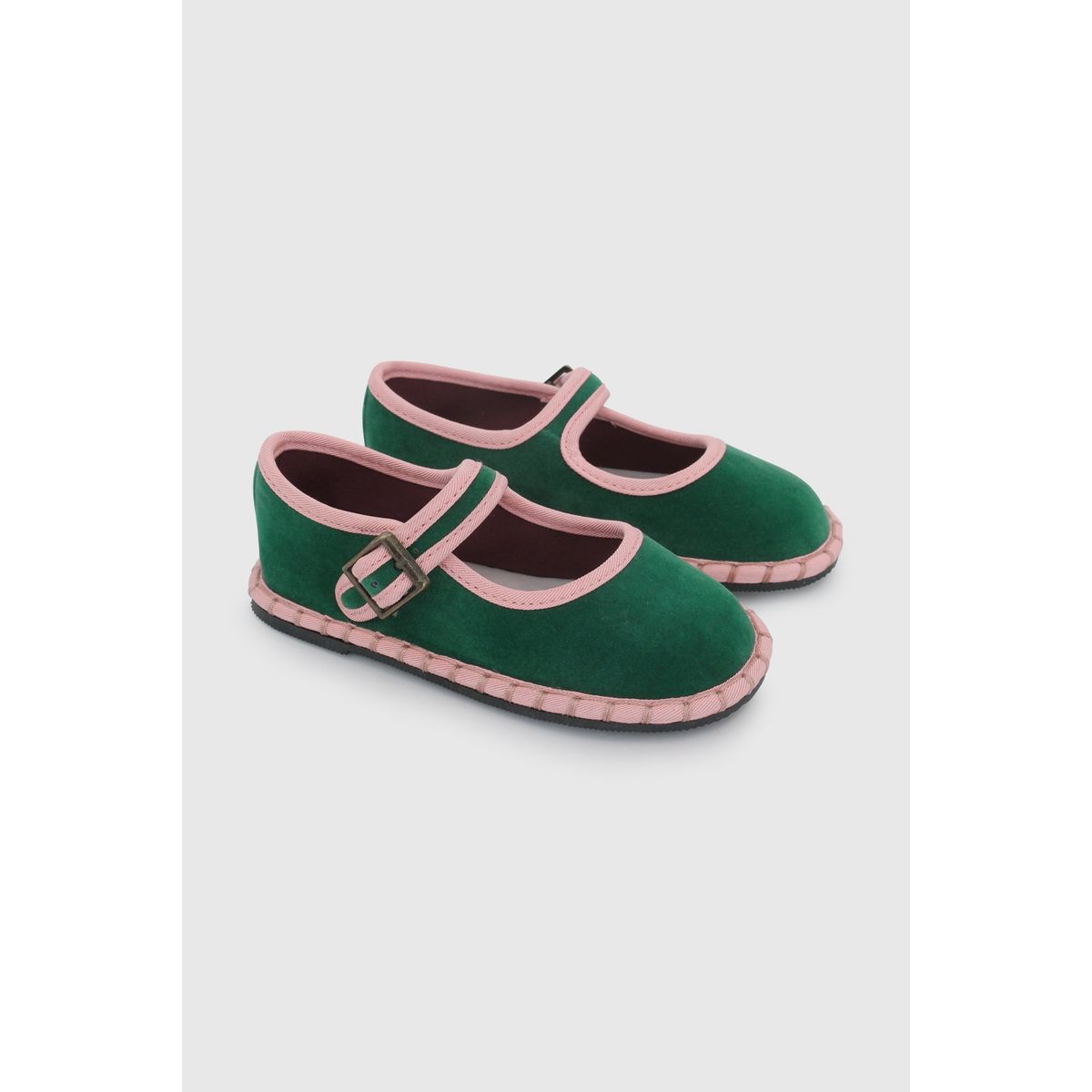 COLLOKY - Ballerina para Niña Verde con Hebilla